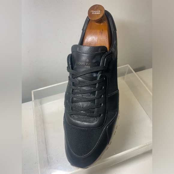 Louis Vuitton black monogram canvas and mesh run away lace up snesrkers sz 9.5 - Picture 7 of 16